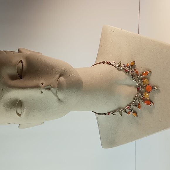 Vintage Multi Stone  Statement Necklace - Picture 2 of 4